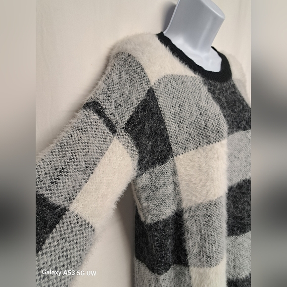 Designer Lab Lord & Taylor S Colorblock Sweater Long Sleeve Stretch Knit - Picture 5 of 8